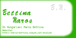 bettina maros business card